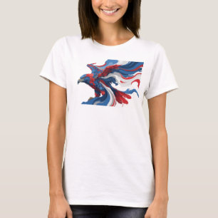 T-shirt Superbe Tee Navy Abstrait Aigle Tendance
