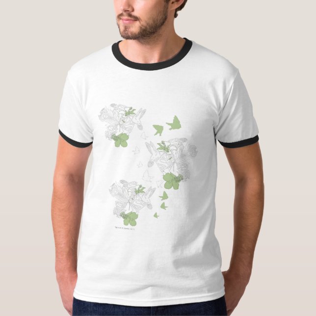 T-shirt Supergirl Birds and Feathers (Devant)