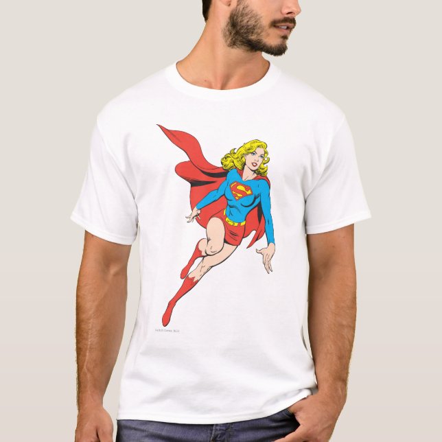 T-shirt Supergirl en mouvement (Devant)