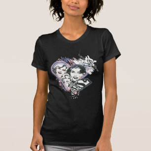 T-shirt Supergirl font face au collage