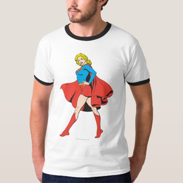 T-shirt Supergirl frappe un poteau (Devant)