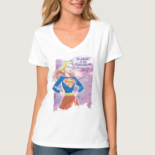 T-shirt Supergirl Galaxy (Devant)