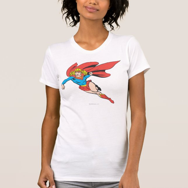 T-shirt Supergirl Leaps and Punches (Devant)