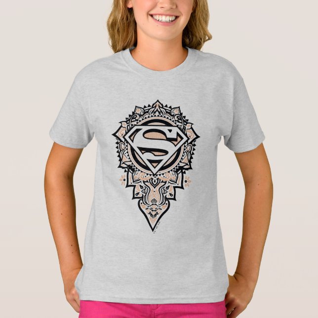 T-shirt Supergirl Mandala Graphic (Devant)