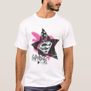 T-shirt Supergirl Pink Spray Star Peinture