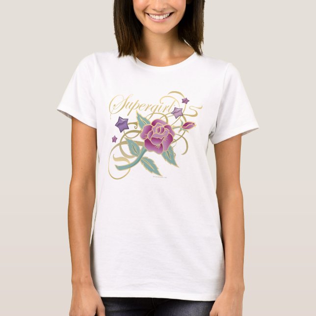 T-shirt Supergirl Rose (Devant)