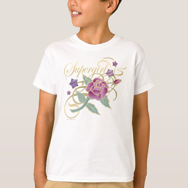 T-shirt Supergirl Rose (Devant)