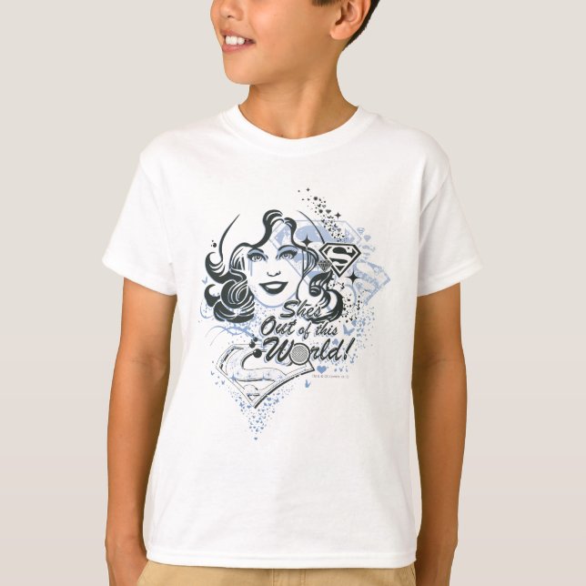 T-shirt Supergirl She's Out of this World ! (Devant)