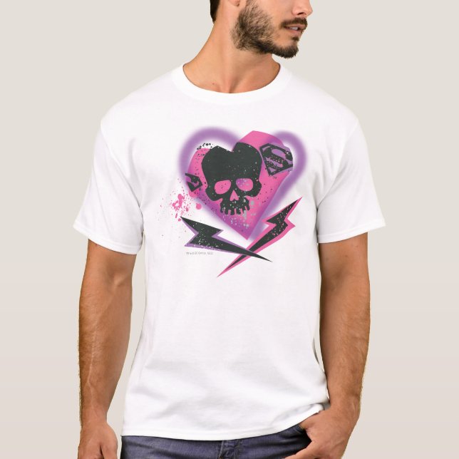 T-shirt Supergirl Skuls et Lightning (Devant)