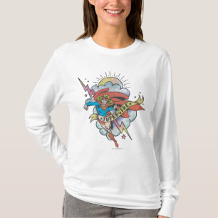 T-shirt Supergirl volant éclair tatouage