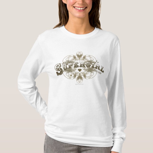T-shirt Supergirl What's a Girl to Do Brown (Devant)