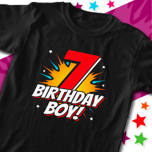 T-shirt Superhero 7 ans Anniversaire Garçon 7e Anniversair