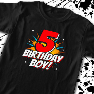 T-shirt Superhero Anniversaire Garçon - 5 ans - 5e anniver
