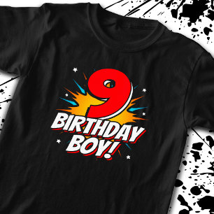 T-shirt Superhero Anniversaire Garçon - 9 ans - 9e anniver