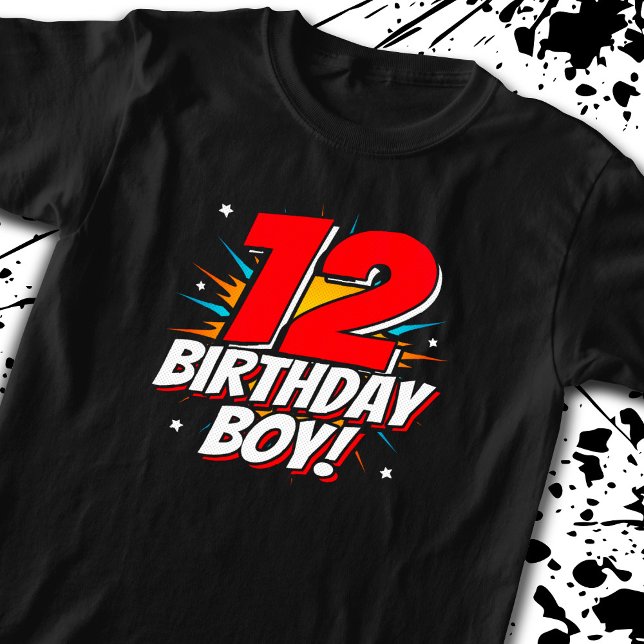 T-shirt Superhero Birthday - 12 ans d'âge - 12 ans d'anniv (Créateur téléchargé)
