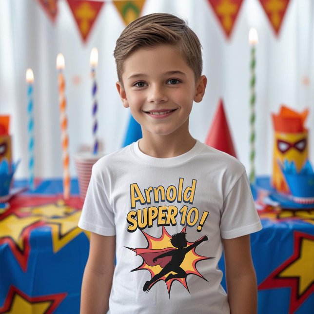 T-shirt Superhero d'anniversaire garçon tenue top (Créateur téléchargé)