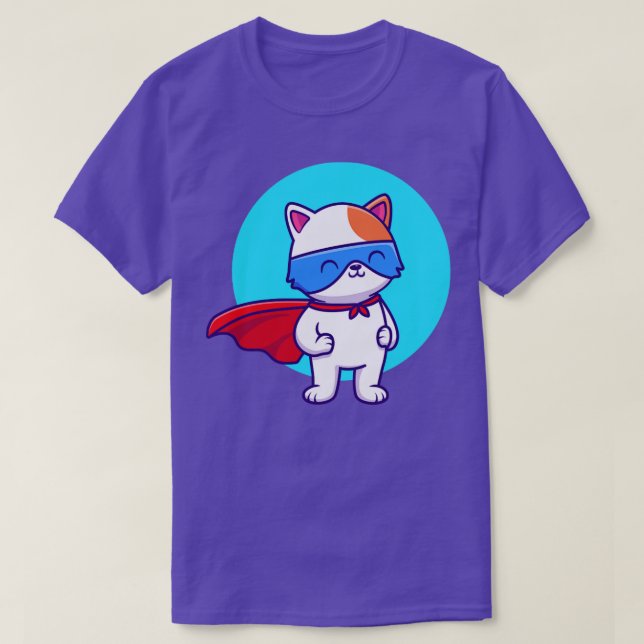 T-shirt SuperHero de chat mignon (Design devant)