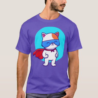 T-shirt SuperHero de chat mignon