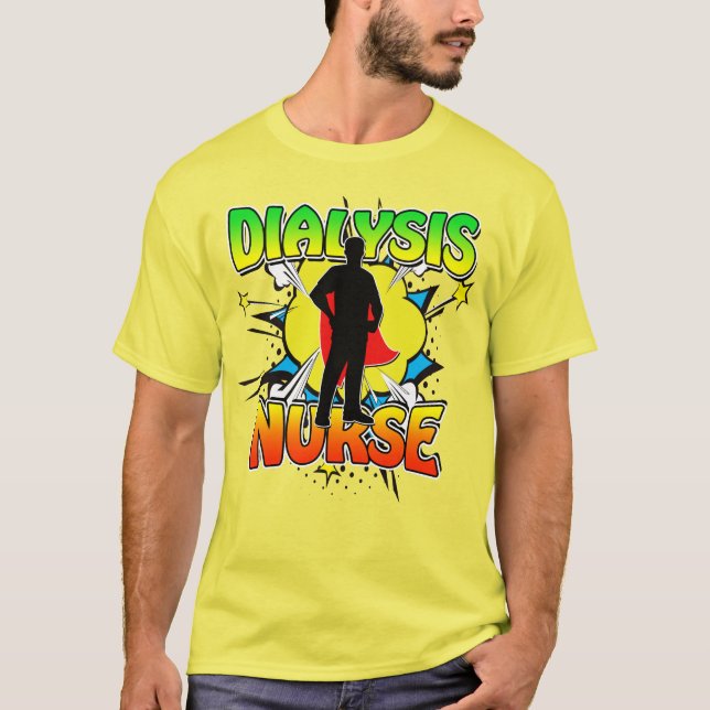 T-shirt Superhero Dialyse Infirmière Les superhéros porten (Devant)