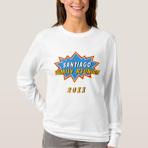 T-shirt Superhero Gold Rouge Bleu Nom Funny Famille Réunio