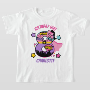 T-shirt Superhero Huit Anniversaire 8ème Super Girl
