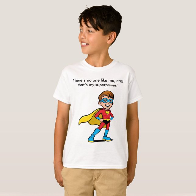 T-shirt SUPERHERO KID RED antistress HERO  (Devant entier)