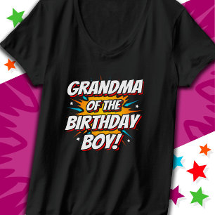 T-shirt Superhero Party Comics grand-mère de l'anniversair