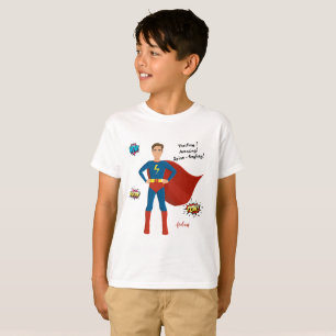 T-shirt Superhero Photo personnalisée Anniversaire du garç