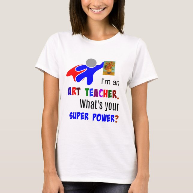 T-shirt Superhero professeur d'art (Devant)