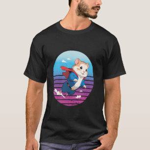 T-shirt Superhéros de hamster de dessin animé hamster vola