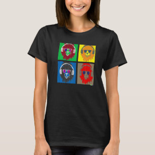 T-shirt SUPERHOMME LION COOL Worhol rencontre Nietzche mas
