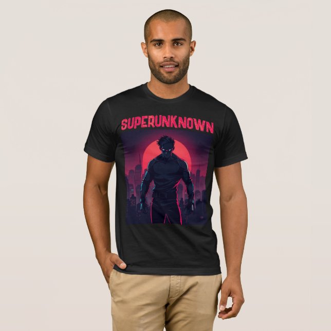 T-shirt Superinconnu Manga Superhero (Devant entier)
