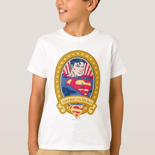T-shirt Superman American Hero (Devant)