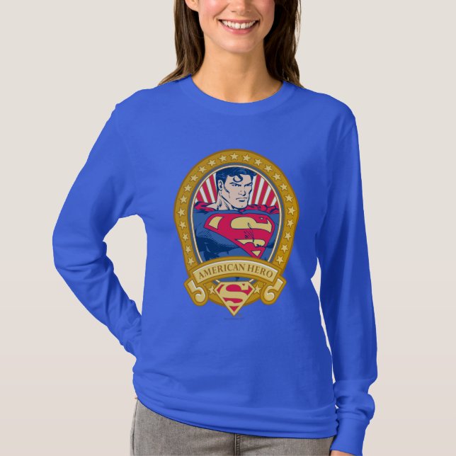 T-shirt Superman American Hero (Devant)