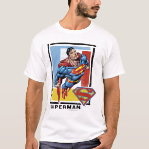 T-shirt Superman avec arrière - plan coloré