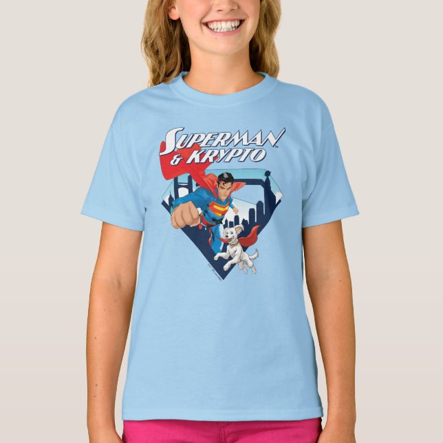 T-shirt Superman & Krypto Soar (Devant)