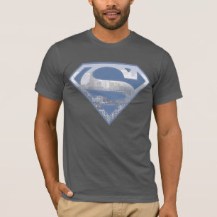 T-shirt Superman S-Shield   Logo de la ville bleu clair