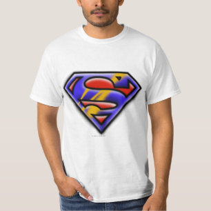 T-shirt Superman S-Shield  Logo de l'aérographe violet