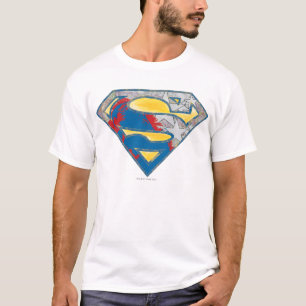 T-shirt Superman S-Shield  Logo du mélange gris-jaune-roug