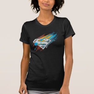 T-shirt Superman S-Shield   Logo Paint Streaks