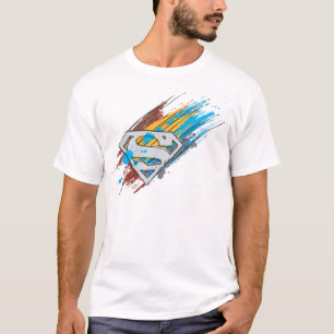 T-shirt Superman S-Shield   Logo Paint Streaks