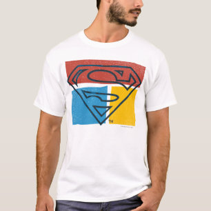 T-shirt Superman S-Shield Logo rouge bleu jaune