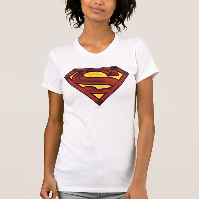 T-shirt Superman S-Shield | Logo rouge foncé (Devant)