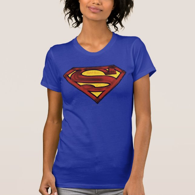 T-shirt Superman S-Shield | Logo rouge foncé (Devant)