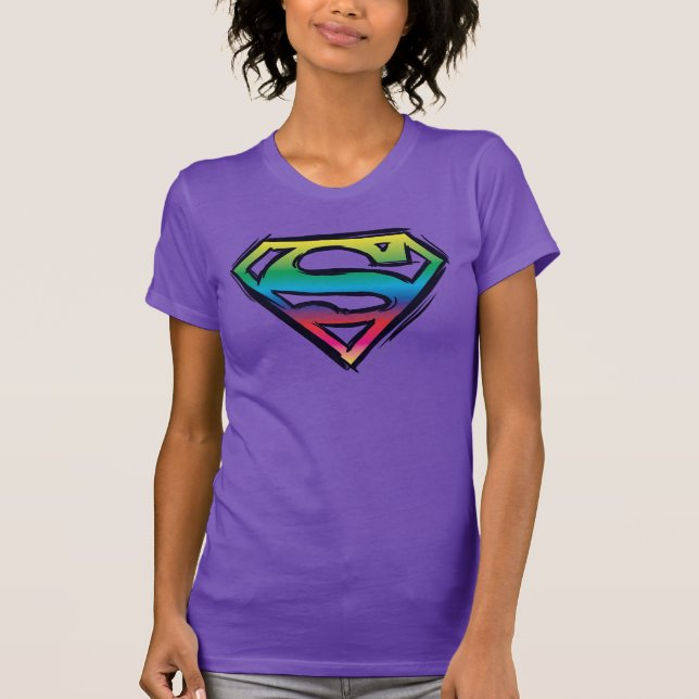 T-shirt Superman S-Shield | Rainbow Logo (Devant)