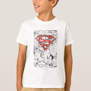 T-shirt Superman Stylisé  Logo comique endommagé