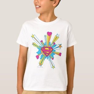 T-shirt Superman Stylisé  Logo Pink with Hearts