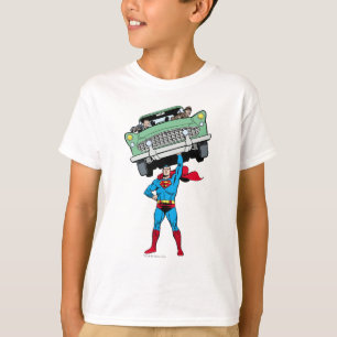 T-shirt Superman tient une voiture
