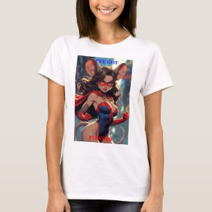 T-shirt SuperMouse Femme Obtient des pouvoirs femmes T-shi