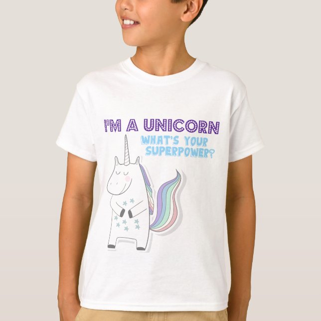T-shirt Superpuissance de l'Unicorne (Devant)